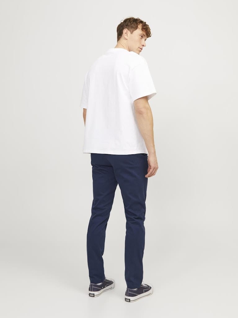 Pantalón Chino ajustado azul oscuro - JPSTMARCO JJBOWIE NOOS